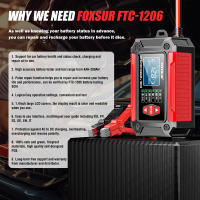 Cargador De Batería De Coche FOXSUR 12V 6A FTC-1206 Para Motocicleta Camión Mantenedor De Baterías De Agua Y Ácido Líquido Con Pantalla LCD Digital - details 1