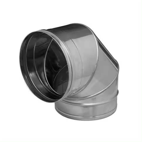Codo inox 304 de simple pared Ø100-90º con junta. Dinak - 1