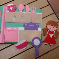 Juguete Educativo Montessori Para Niños Pequeños Tablero Ocupado De Granja Juguete Sensorial Y De Lectura Quieto De Feltro - details 31