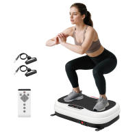 SPORTNOW Plataforma Vibratoria, 50 Velocidades 3 Programas, Plataforma Vibración Muscular con Pantalla LED, Mando a Distancia, Bandas Elásticas, para Entrenamiento Corporal Completo, Ejercicio en Casa - details 0