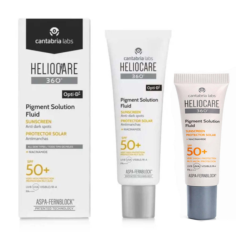 Heliocare 360° Spf 50+ Pigment Solution Fluid 50 ml + Regalo Minitalla Pigment Solution Fluid 2 ml