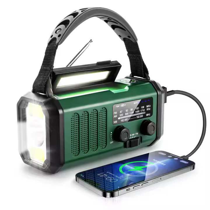 Radio portátil de Banda completa antidesastres emergencia manual multicuonal Radio Solar
Máquina FM - 1