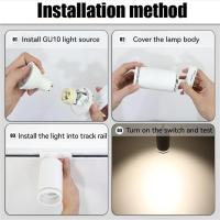 Juego De Luces LED Para Trax Gu10 Bombillas Reemplazables Luz De Albañilería Para Barbería Y Hogar 220V Spot Luz De Punto Moderno - details 1