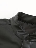 Chaleco De Cuero Artificial Para Hombre Con Bordado De Águilabolda Estilo Callejero Casual Sin Mangas Para Todas Las Estaciones - details 5