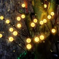 10 Pack Luces Solares Para Jardín Diseño De Hoja Mejorado Luces Exteriores Para Jardín Con Luz LED Duraderas Y Modernas - details 1