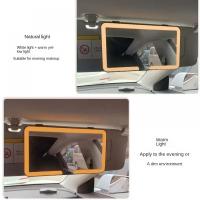 Espejo De Mano Con Luz LED Modo Dimming Sin Fin Visera Solar Recargable Sensor Táctil Espejo De Interior Conveniente - details 7