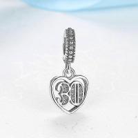 Dijes de plata de ley 925 con cuentas de 18, 21 y 30 cm, ideales para pulseras Pandora, collares y joyas para mujer. - details 0