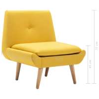 vidaXL Butaca tapizada de tela amarilla Sillon Dormitorio Sillon Comodos Silla Relax Sillón Sofá - details 7