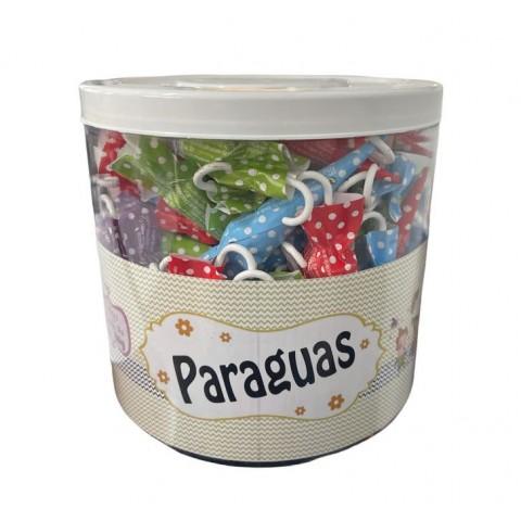 Paraguas de Chocolate con Leche – Pack de 100 Unidades en Tarro de Plástico – Bombones en Forma de Paraguas – Chocolate Cremoso de Alta Calidad – Ideal para Fiestas, Eventos y Regalos
