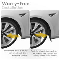 Protector De Barro Para Tesla Model Y Y 3 Guardabarros De Invierno Protección De Sedimento Para Vehículo Y Ruedas - details 4