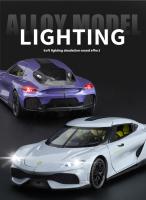 Modelo De Coche Supercarro Gemini GT De Aleación 1/24 Con Sonido Y Luz Vehículo De Simulación Juguete Coleccionable Para Niños - details 6