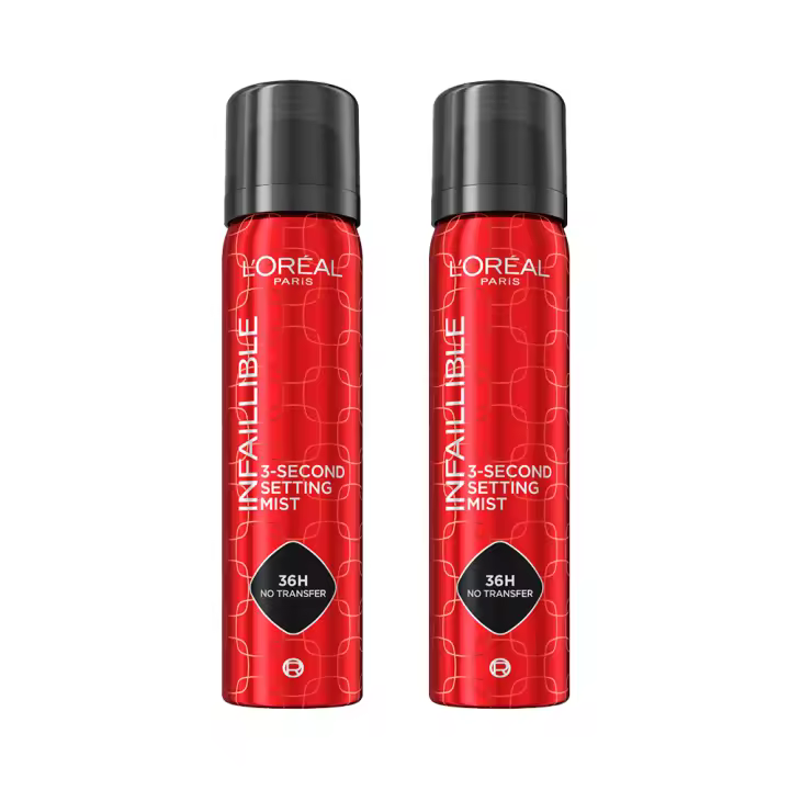 L’Oréal Paris | Pack Spray fijador Infaillible 36h de duración Water-proof y Oil-proof 2 unidades - 1