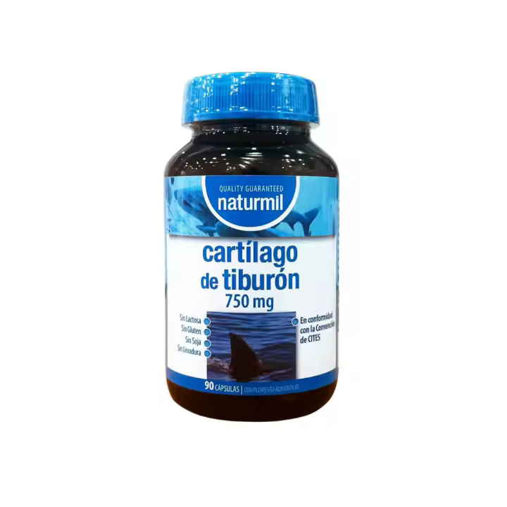 NATURMIL Cartílago de tiburón 750mg - 90 cápsulas - 1