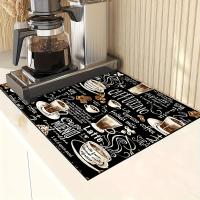 VIKAMA Série De Café Tapete De Cocina Absorbente Secado Rápido Tapete De Bar Insulación Máquina De Café Tapete De Drenaje - details 4