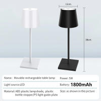 Lámpara De Escritorio LED Clásica Luz De Mesa Inalámbrica Impermeable Con Carga USB Y Control Táctil Para Ambiente De Restaurante Y Oficina - details 2
