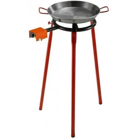 Ideal - Juego 3 Patas Paellero Pintadas - Metal - Color Rojo - 76,2 Cm de Altura - 1