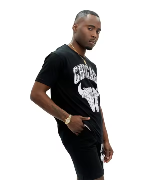 Camiseta Area Zero Negra Chicago Sneakers Big Face Tee - 1