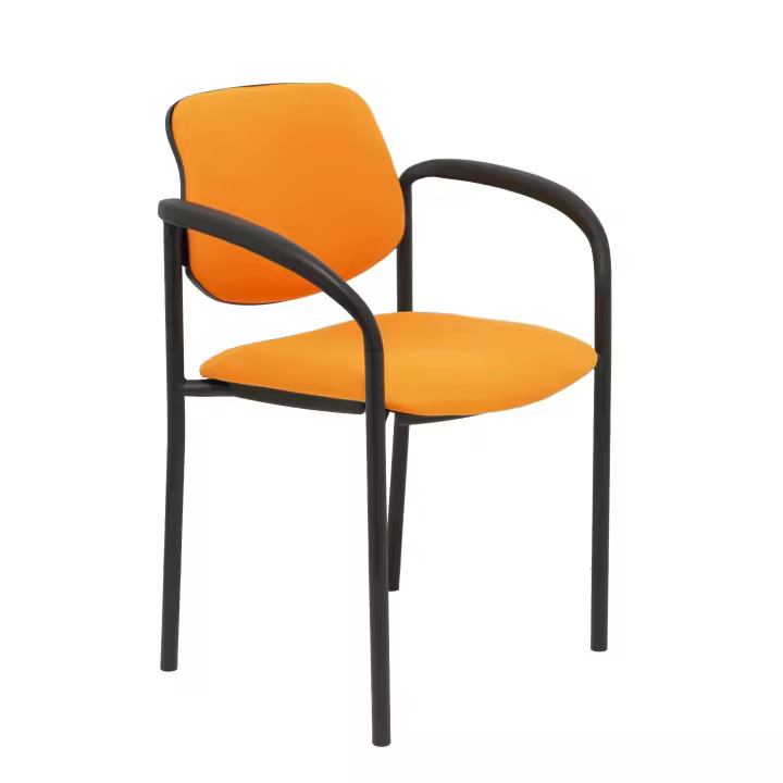 Piqueras Y Crespo - Silla Fija Villalgordo Bali Naranja con Brazos - 1