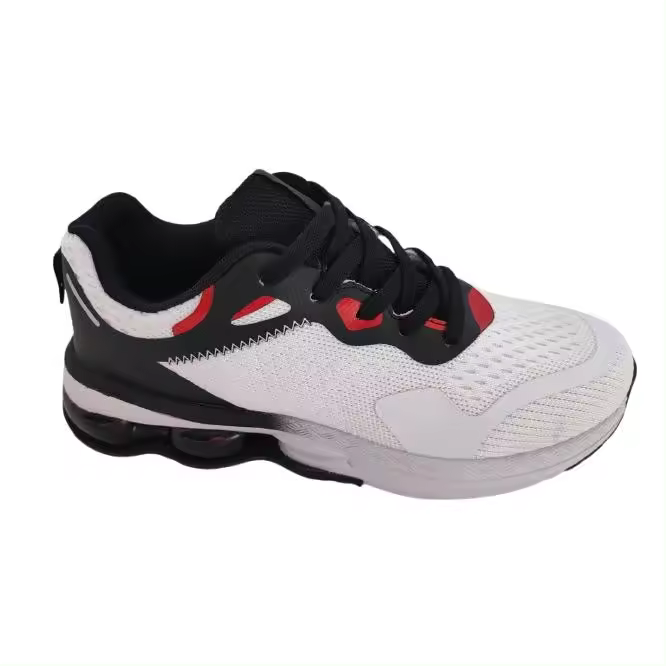 Mº 4 DEPORTIVAS BLANCA Y NEGRA CON CAMARA DE AIRE TRASERA TIPO MUELLES ECHAS EN TEJIDO MUY SUAVE Y LIGERAS IDEALES PARA TODO - 1