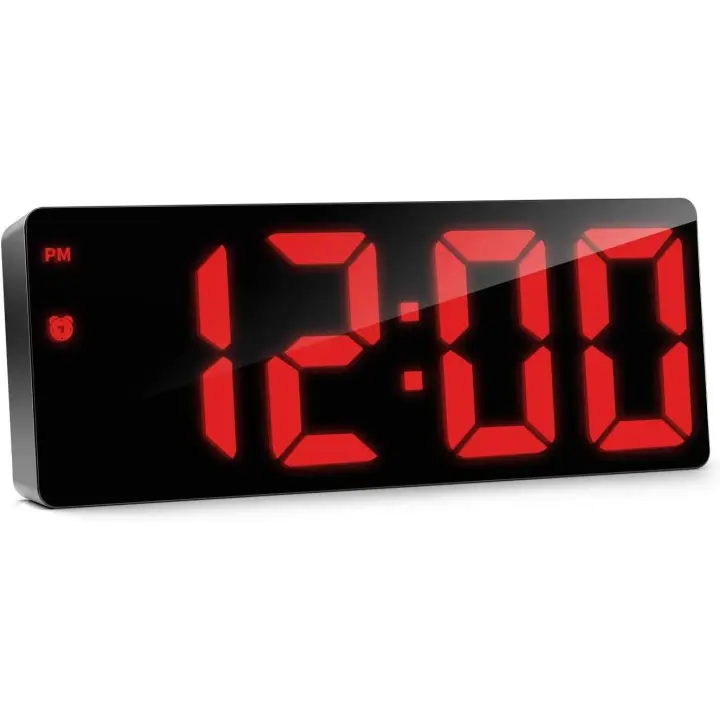 Reloj Despertador Digital con 3 Grados de Brillo Flycalcetines Reloj Despertador Digital por USB o 3 Secciones Snooze Reloj Despertador con Control de Sonido y Pantalla LED 1PC Negro - 1