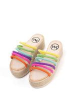 Paloma Wang Sandalias cuñas con tiras multicolor plantilla gel - details 1