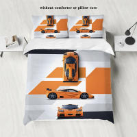Juego De Cama Deportiva 3 Piezas Con Estampado De Carreras Incluye Funda De Edredón Y 2 Almohadillas No Rellenas Skin-friendly Transpirable Antipelusa - details 7