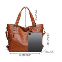 Bolso De Hombro Retro Para Mujer Bolso De Mano De Moda Gran Capacidad Tote Bag Multicapa Bolso Cruzado Casual Para Todas Las Estaciones - details 1