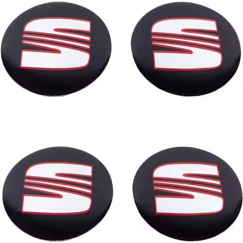 Embellecedor Para Llanta Compatible Con Seat 90 Mm (4 Uds) Negro - 1