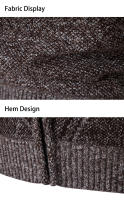 Chaqueta De Punto Para Hombre Invierno 2024 Cuello Erguido Gruesa Y Cálida Cardigan Zip up Estilo Coreano Casual - details 9