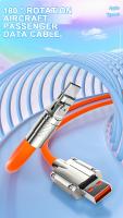 Cable De Datos Tipo C 2m Con Giratorio De 180 Grados Para Apple Android Huawei Carga Rápida Superficie De Silicona Extensión De Teléfono Móvil - details 0