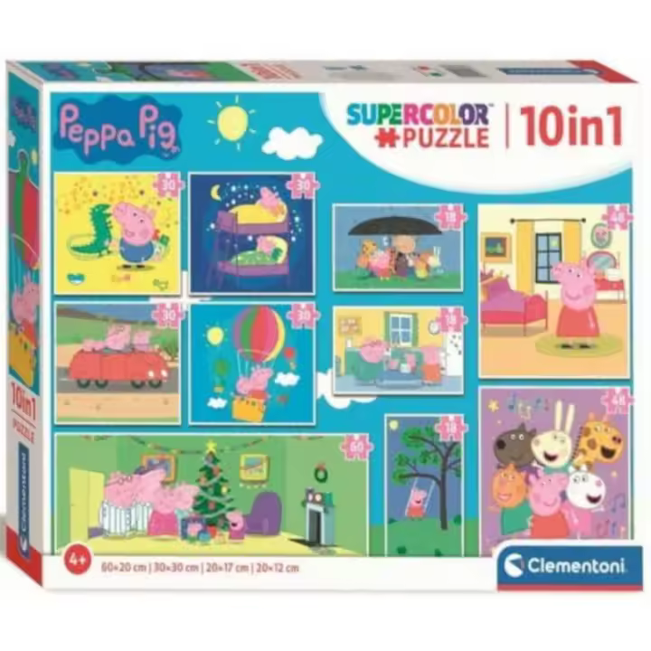 Peppa Pig Pack de Diez Puzzles para Niños 5-7 Años - 1