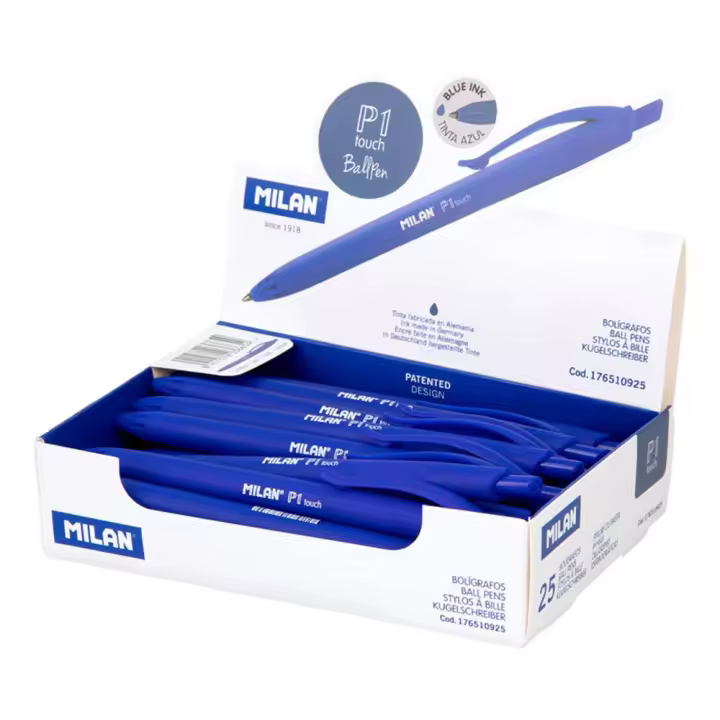 Bolígrafo Milan P1 Touch Azul - Caja 25 Unidades - 1