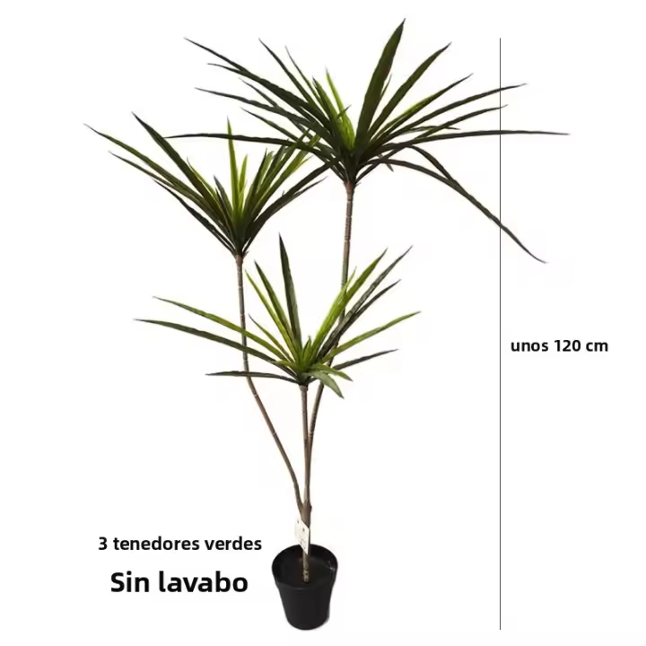 Planta Artificial De Dracaena Tropical Grande 90-120cm Potted Falsa Palma De Hojas De Plástico Para Decoración Interior Y Jardín En Casa - 1