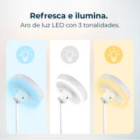 Ventilador de Pie - Cecotec EnergySilence FanLamp - 36W, Aro LED, Aire Reversible, Control Táctil y Mando a Distancia - details 5