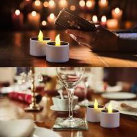 Velas LED De Té Solar Impermeables Recargables Para Exterior Decoración De Jardín Y Hogar Velas Electrónicas Sin Flamante Fuente De Luz Para Fiesta - details 2