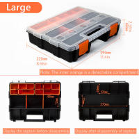 Caja De Herramientas Portátil De Plástico Con Múltiples Redes Caja De Almacenamiento De Piezas Para Garage Organizador De Suministros De Reparación - details 3
