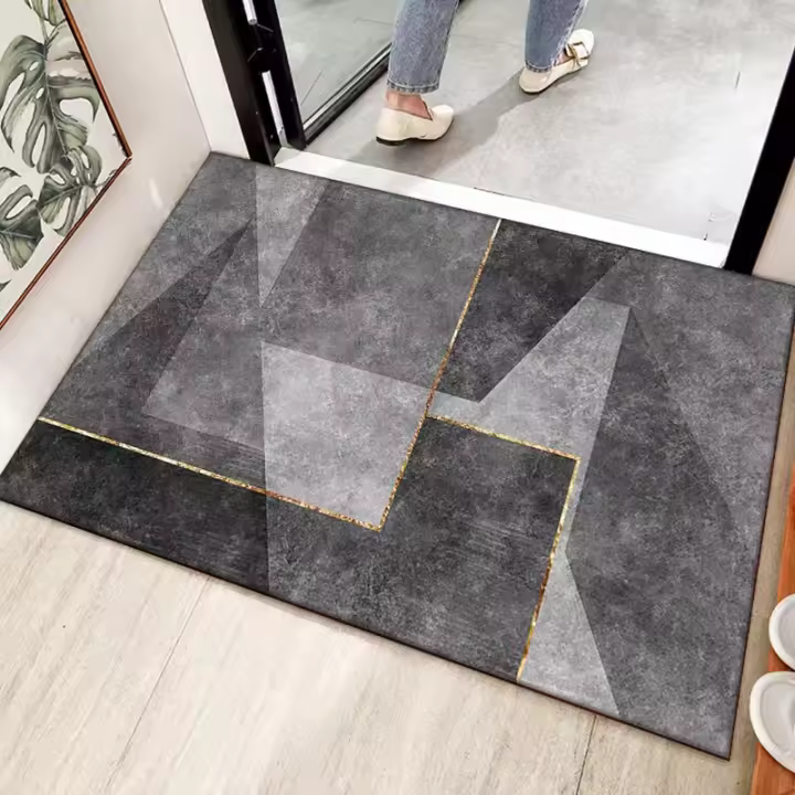 VIKAMA Alfombra De Cristal Pile Luz De Lujo Para Dormitorio Sala De Estar Sofá Decorativa Lavable Máquina Antideslizante Resistente Al Desvanecimiento - 1