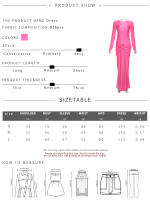 Vestido Largo Bodycon De Mujer Con Estampado Patchwork Y Cuello En V Manga Larga Sexy Para Fiesta De Baile Y Clase Clásica Hipster - details 0