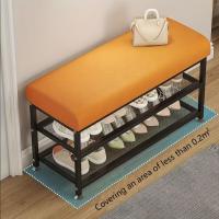 Banco Zapatero, Zapatero con Cojín De Asiento, para Sala De Estar, Entrada, Sala De Estar, Banco Zapatero Soporta hasta 100kg, Zapatero De 2 Niveles, Cueros Banco para 6 Pares De Zapatos - details 5