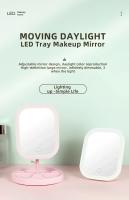 Espejo De Maquillaje LED Con 3 Fuente De Luz Portátil Carga USB Belleza Iluminación Relleno HD Plegable INS Grooming - details 1