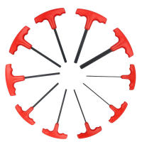 Juego De 10 Llaves De Hexágono Con Mango T-Handle En Pulgadas Y Metros Juego De Llaves Allen Con Soporte De Almacenamiento Convenientes Material De Acero Crômio-vanadio - details 4