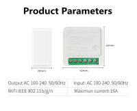 Interruptor Inteligente Wifi Mini 2 Modos Control Tuya 16A DIY Alexa Yandex Alice Google Home APP Control De Voz Para El Hogar - details 7