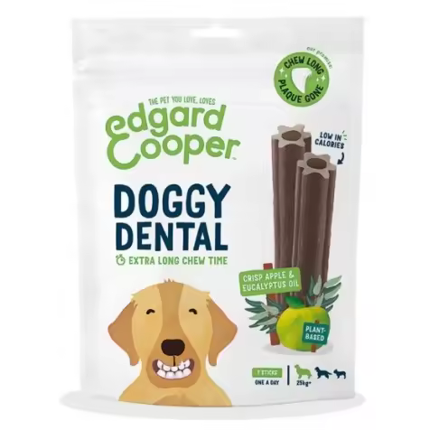Edgard & Cooper Dental Sticks Manzana y Eucalipto para Perros L - 7 sticks - 1