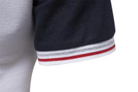 Novedad de verano, camisa POLO de manga corta de talla europea con manga raglán para hombre, sudadera informal con empalme para hombre - details 6
