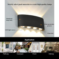 Lámpara De Pared LED Exterior Iluminación De Escaleras Y Pasillos Moderna Resistente Al Agua 2W 4W 6W 8W 10W 12W Para Dormitorio Y Vestíbulo Instalación En Pared - details 3