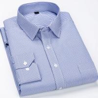 Camisa De Negocios Casual Para Hombre Tallas Grandes 9XL 8XL 7XL 6XL 5XL Cuello En V Malla Larga Manga Estilo Clásico Rayada Para Eventos Sociales Y Viajes - details 5
