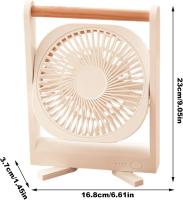 Pequeño ventilador de escritorio, powerful Device de flujo de Aire con diseño compacto y que ahorra espacio para oficinas, escretorio, dormitorio, dormitorio o uso doméstico, 1 Pieza - details 0