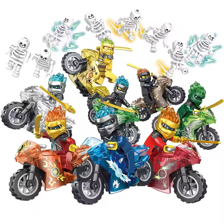 Conjunto de 16 minifiguras ninja, bloques de construcción, juguetes, regalos para niños - 1