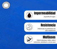 Lonas impermeables con ojales metalicos,lonas multiusos,proteccion universal,salva lluvias,resistente a climas,maxima resistencia.WKL Store - details 1