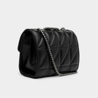 Bolso De Hombro Para Mujer Estilo Cruzado Diagonal Con Cadena Lingge Bolso De Cruzar Tipo Tote Material PU Con Revestimiento Sintético - details 4